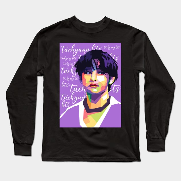 BTS Taehyung BTS V Long Sleeve T-Shirt by Danwpap2